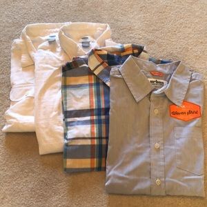 Bundle 4 boys check short sleeve shirts YL